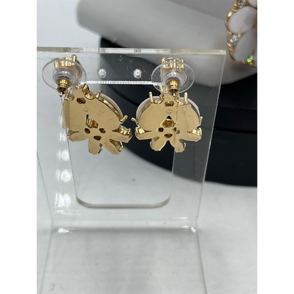 Kate Spade Bungalow Bouquet Cluster Mother Of Pearl Earrings Necklace Set - Picture 7 of 16